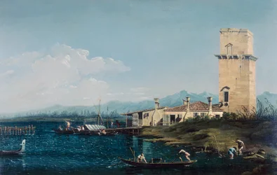Der Turm von Marghera, von Canaletto und seinen Assistenten